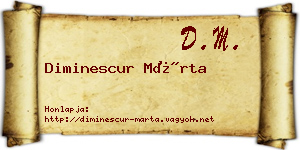 Diminescur Márta névjegykártya